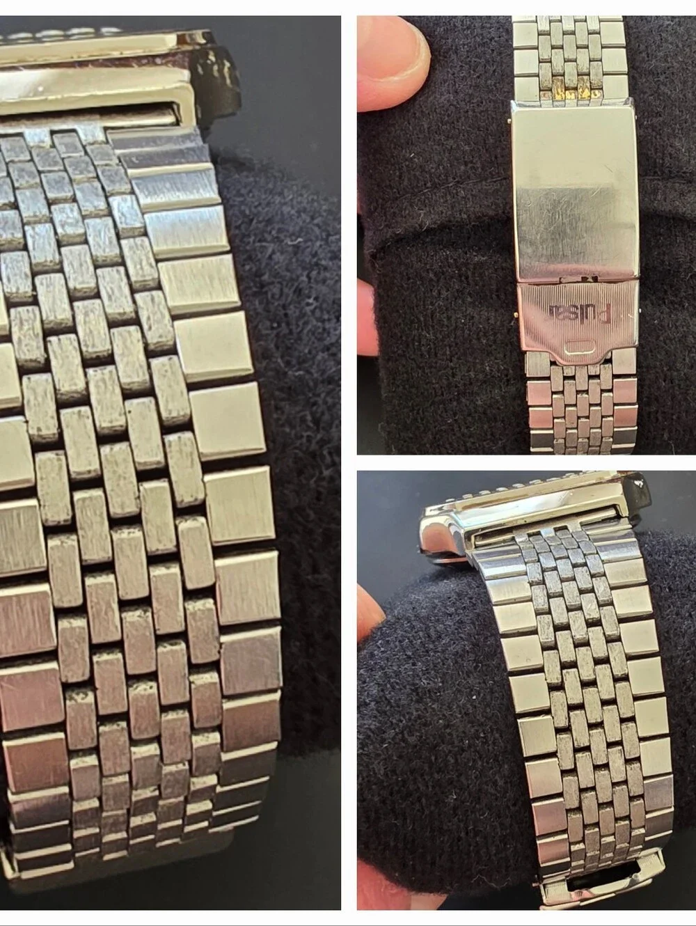 Vintage PULSAR Y739-5019 Calculator Quartz Watch For Parts Or Repair